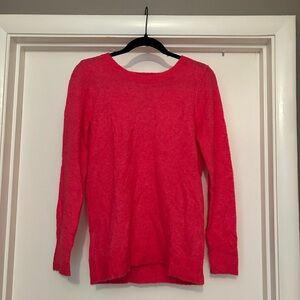 LOFT Vibrant Pink Crew Neck Sweater
